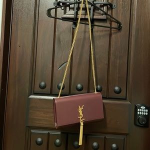 Beautiful, maroon, YSL shoulder bag